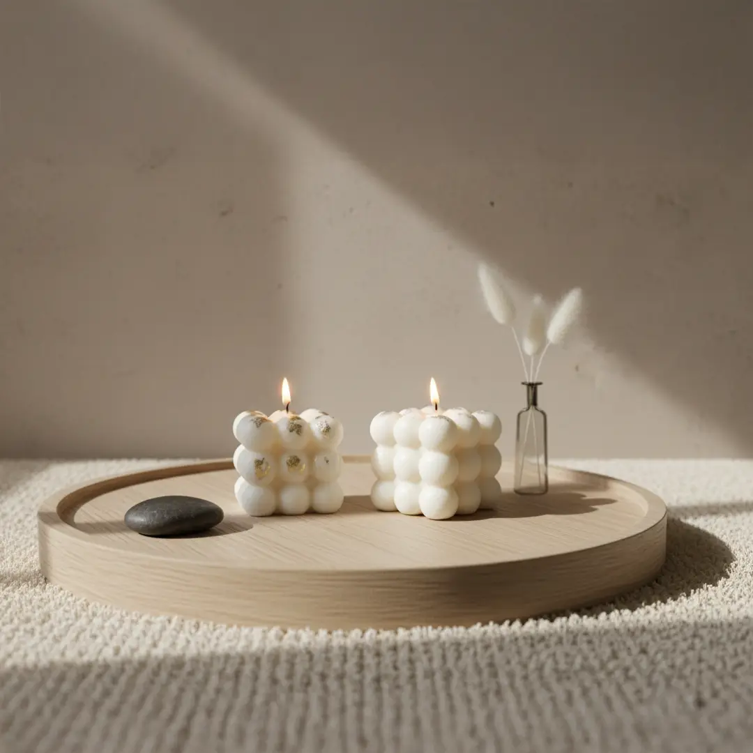 Bubble cube candle gift idea aesthetic