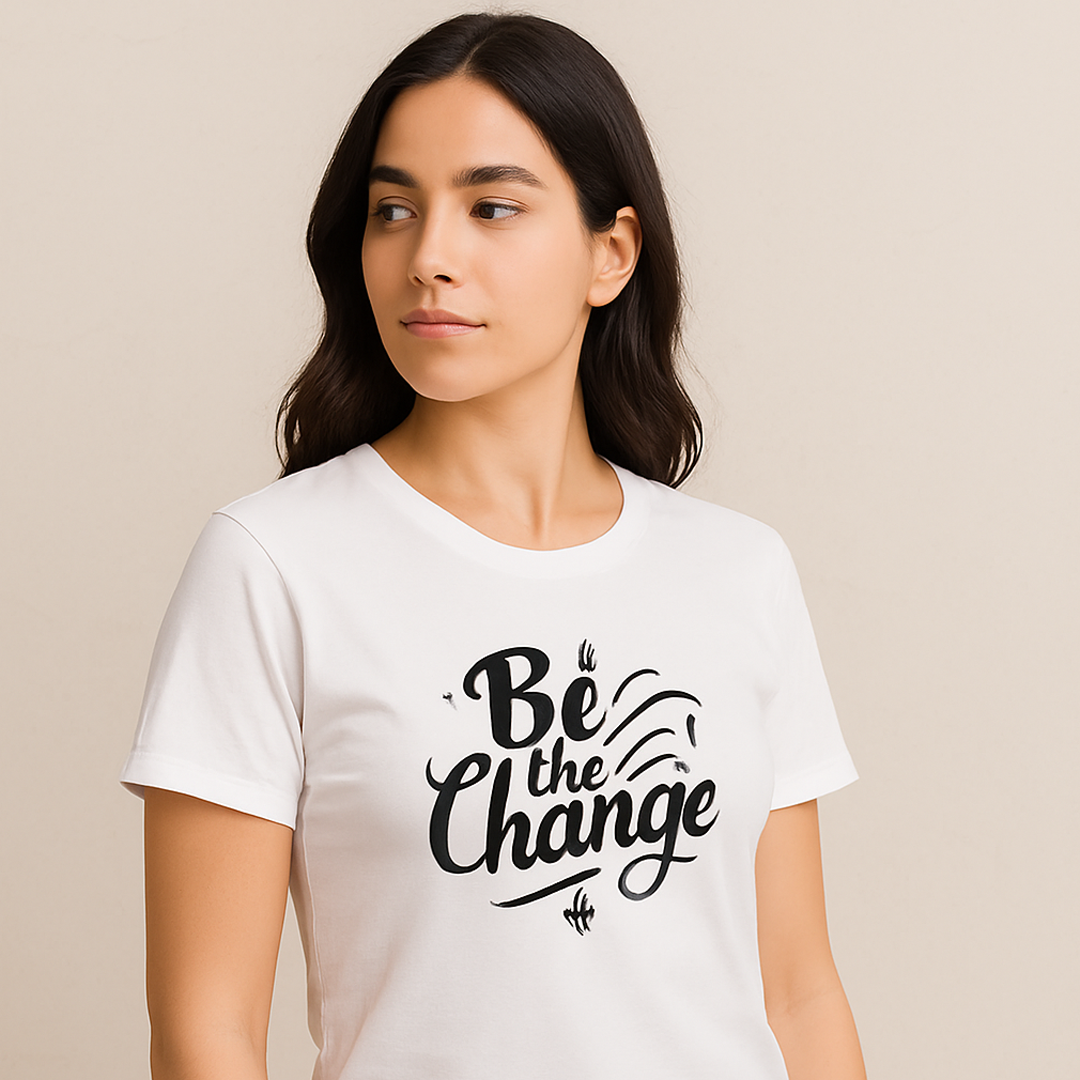 Be The Change Inspirational Unisex T-Shirt – Premium Cotton Motivational Graphic Tee - Image 3