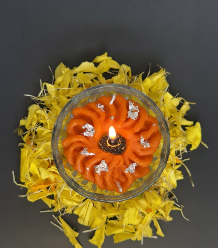 Imarti candle set of 6 handcrafted Indian sweet-inspired decorative candles