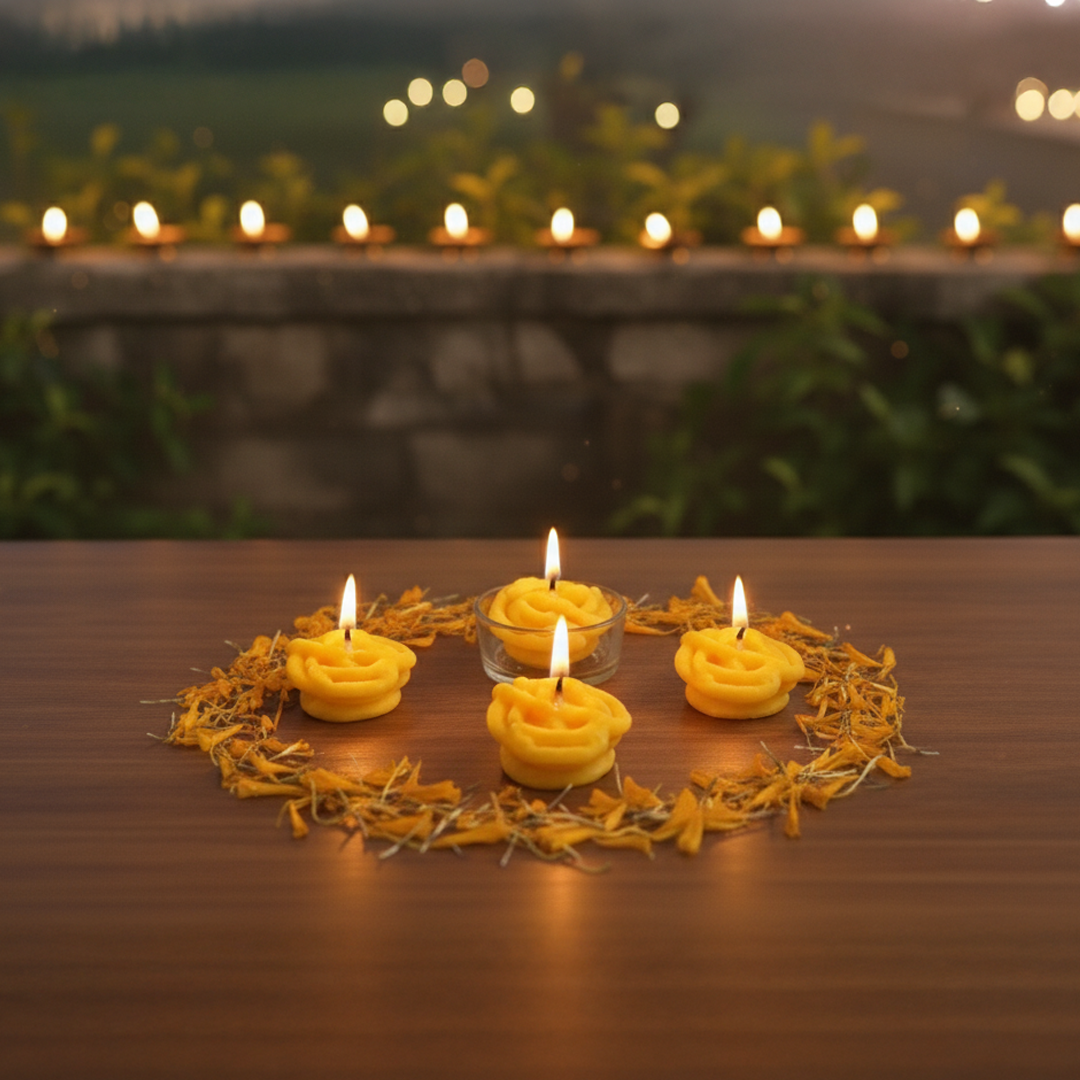 Decorative jalebi candle for pooja and gifting