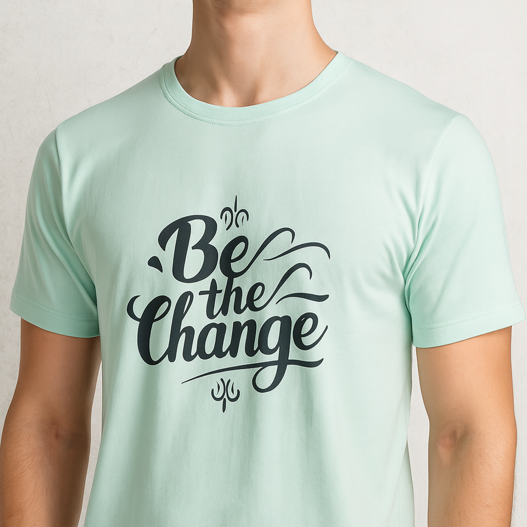 Be The Change Inspirational Unisex T-Shirt – Premium Cotton Motivational Graphic Tee - Image 2