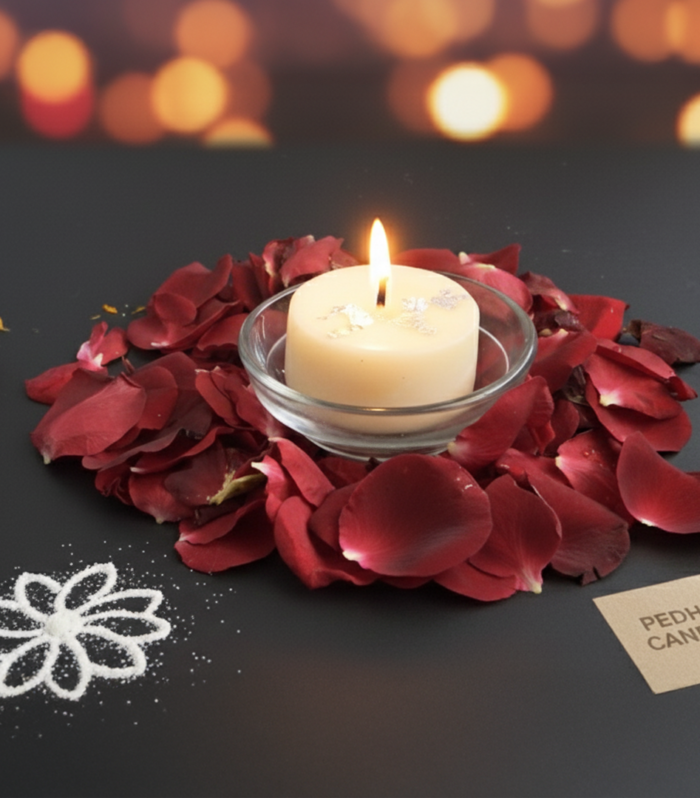 Pedha sweet candle set of 6 decorative Indian mithai candles