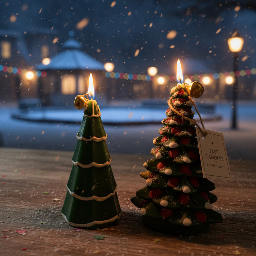 Tree Shaped Decorative Candle for Christmas & Festive Home Décor - Image 2