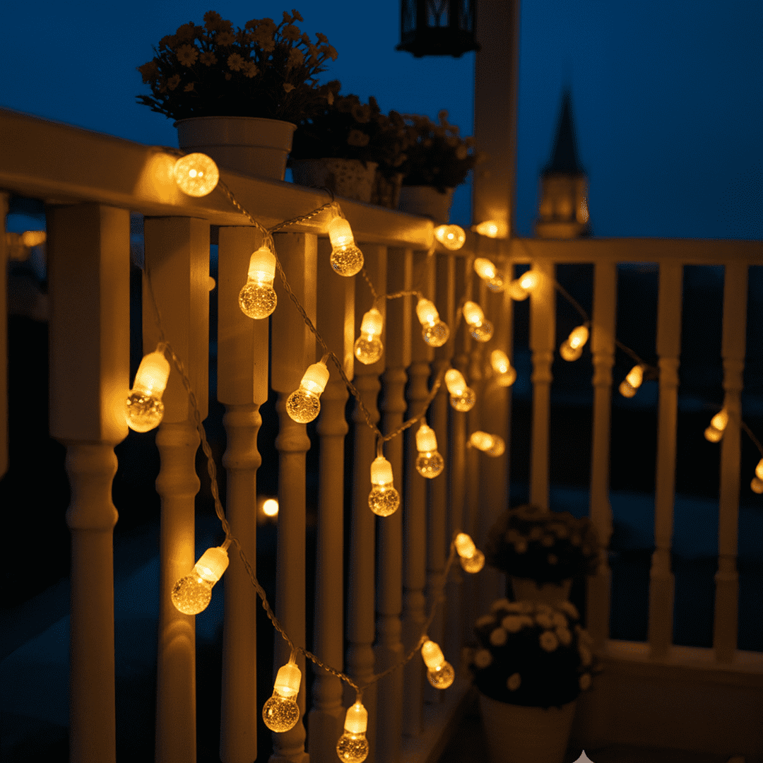 Hanging LED globe fairy lights suitable for indoor and outdoor decoration
