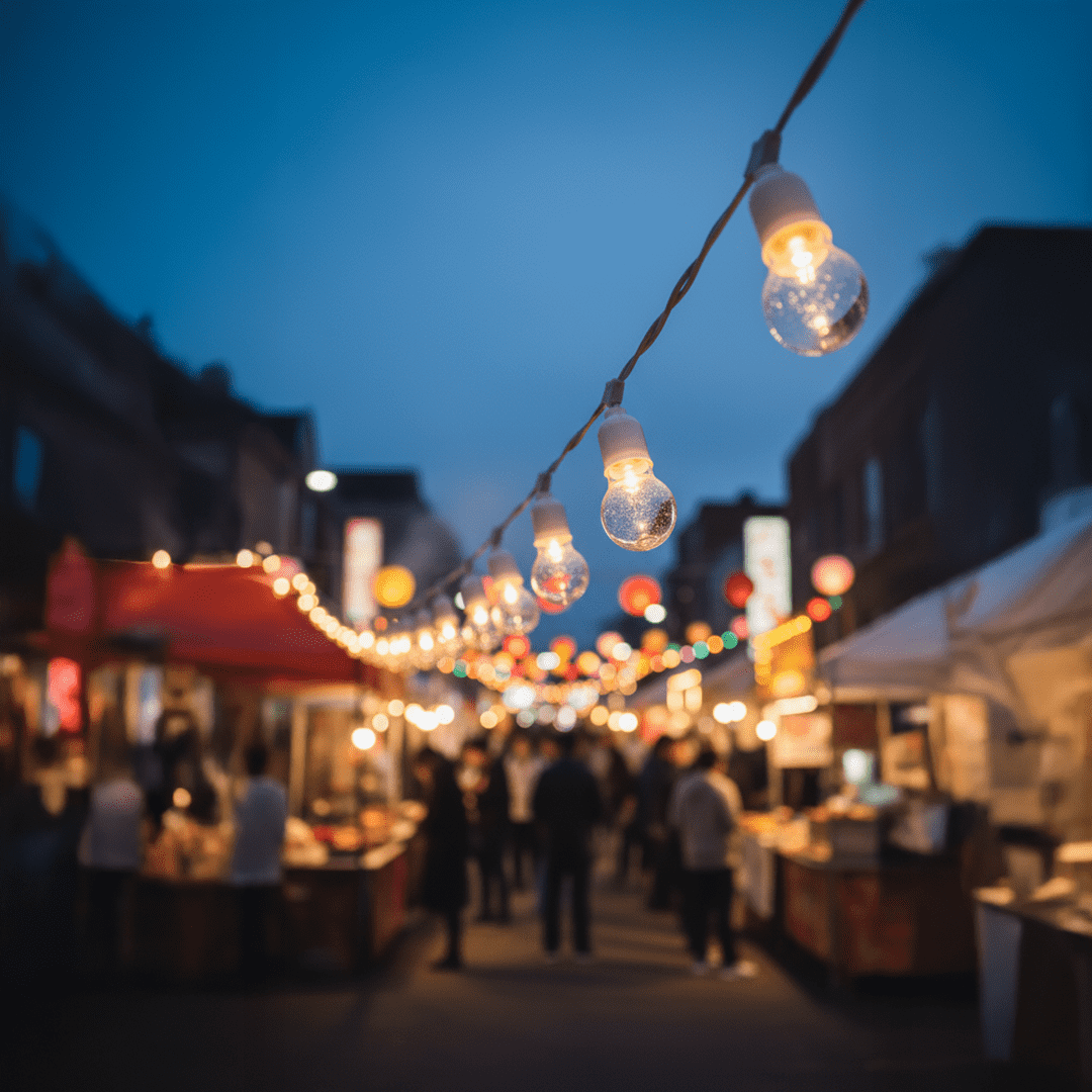 Warm white LED globe string lights for home, party, and festive décor