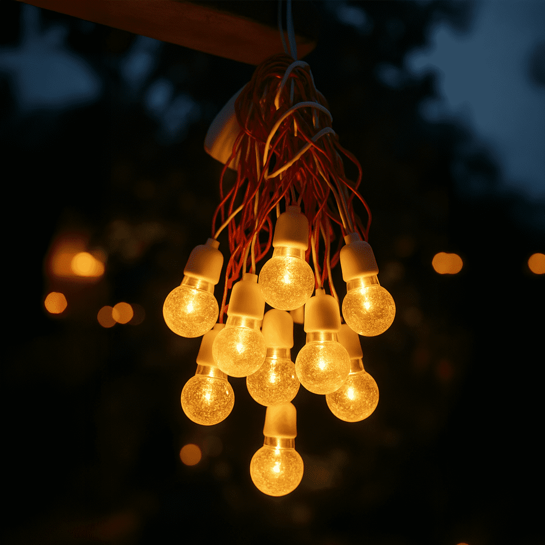 Energy-efficient LED globe lights for balcony and patio lighting