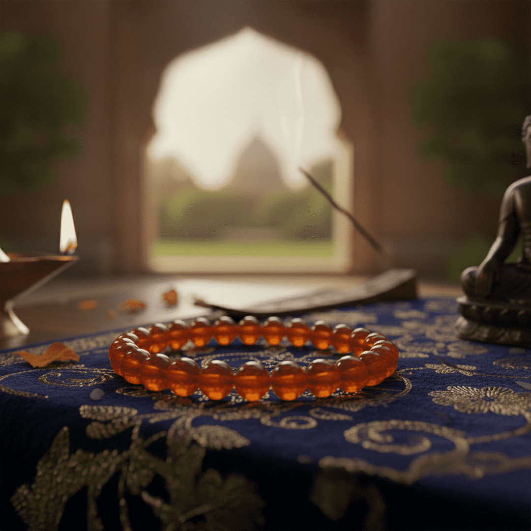 Spiritual Red Carnelian bracelet for manifestation and positive energy