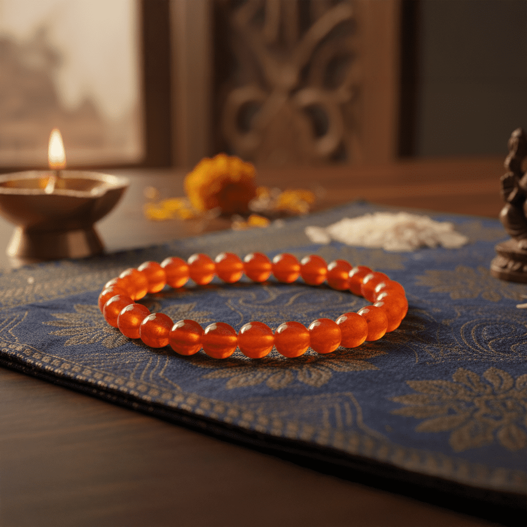 Natural Red Carnelian Crystal Bracelet - Image 3