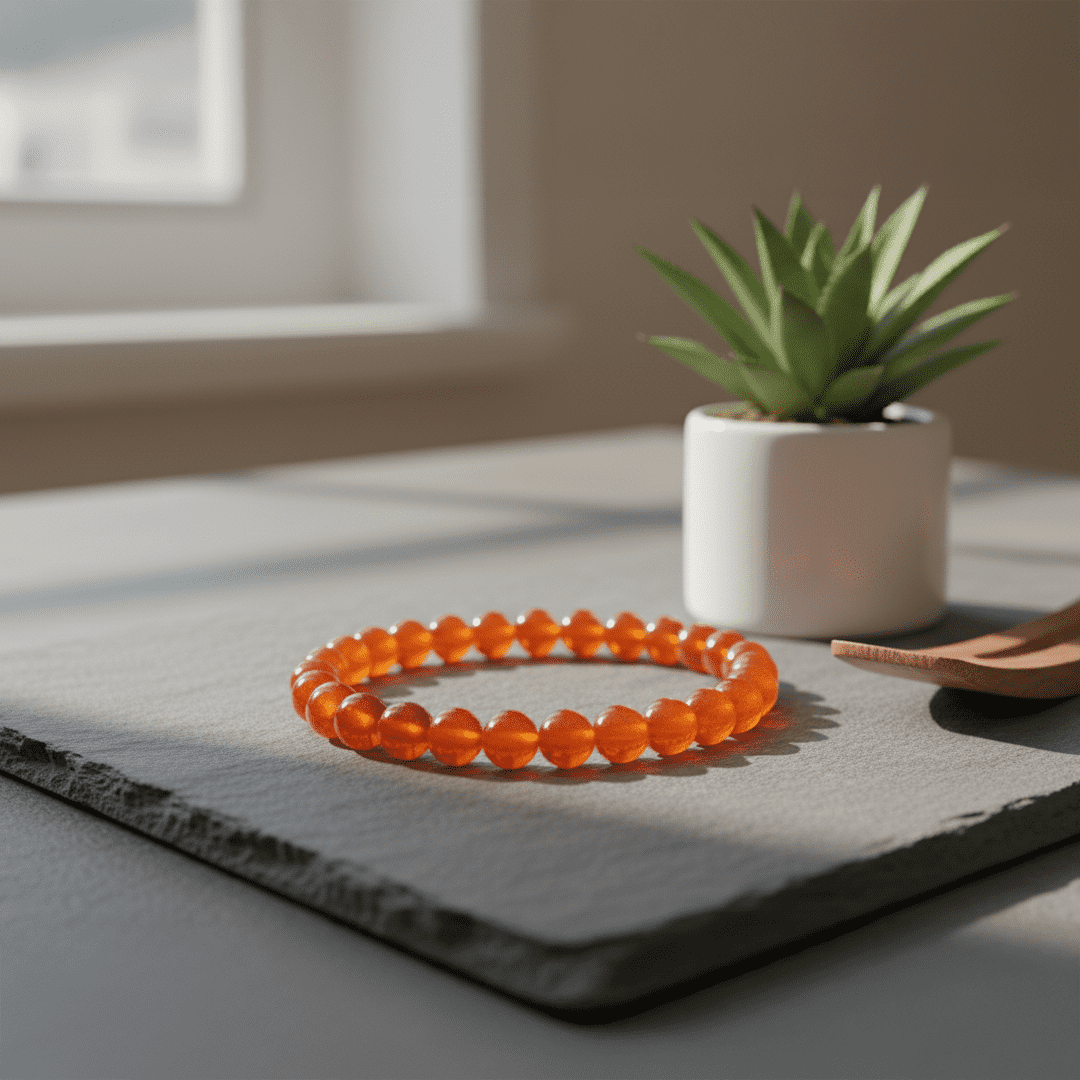 Natural Red Carnelian Crystal Bracelet