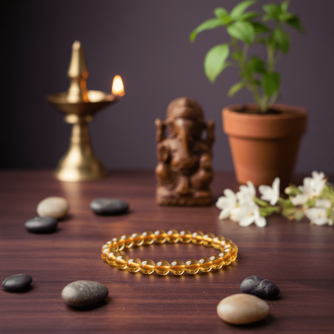 Natural Citrine Crystal Bracelet - Image 4