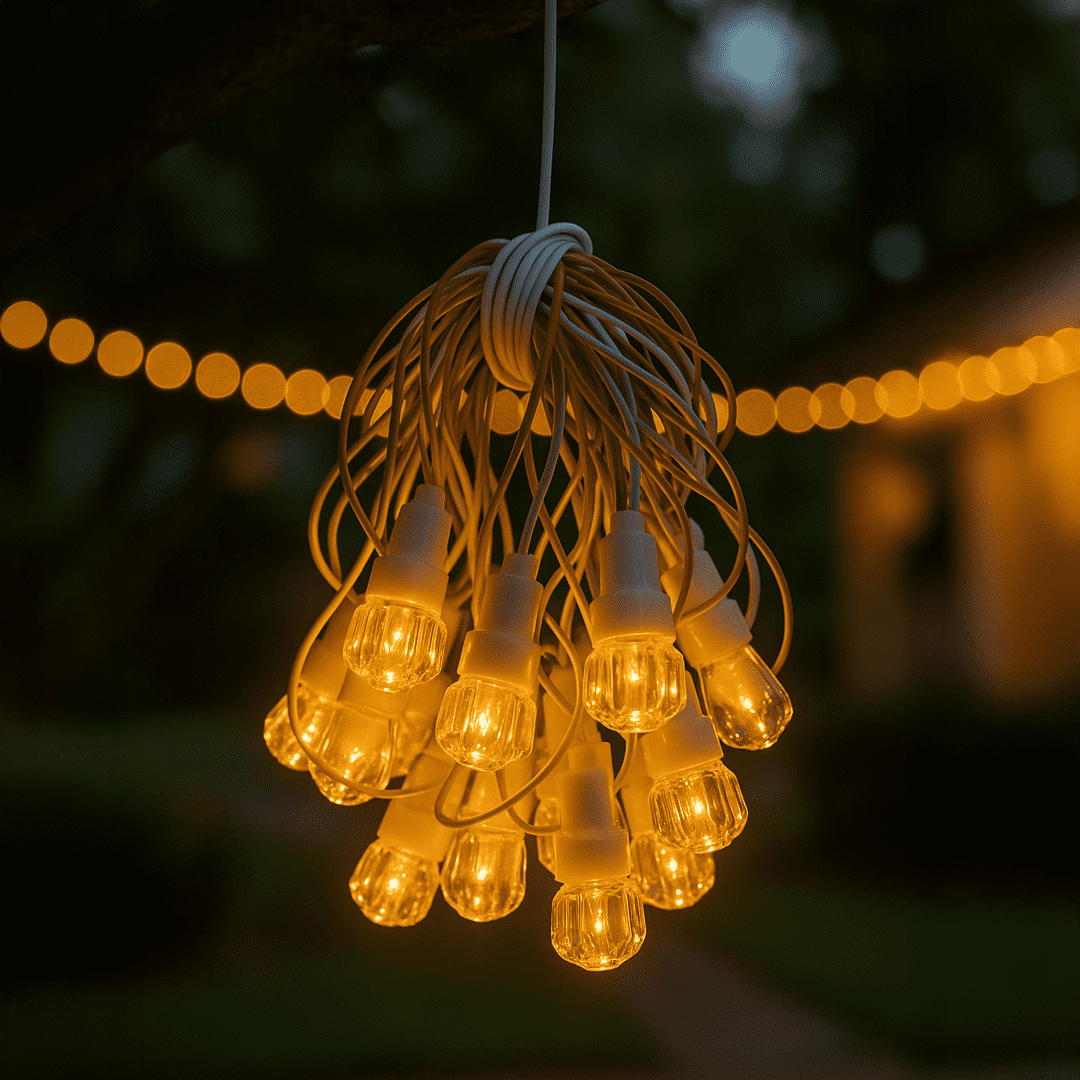 Outdoor LED decorative string lights with warm and vibrant glow