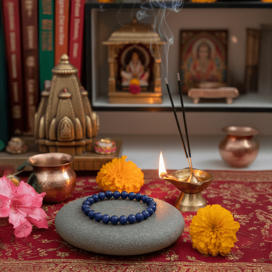Natural Lazurite Crystal Bracelet - Image 2
