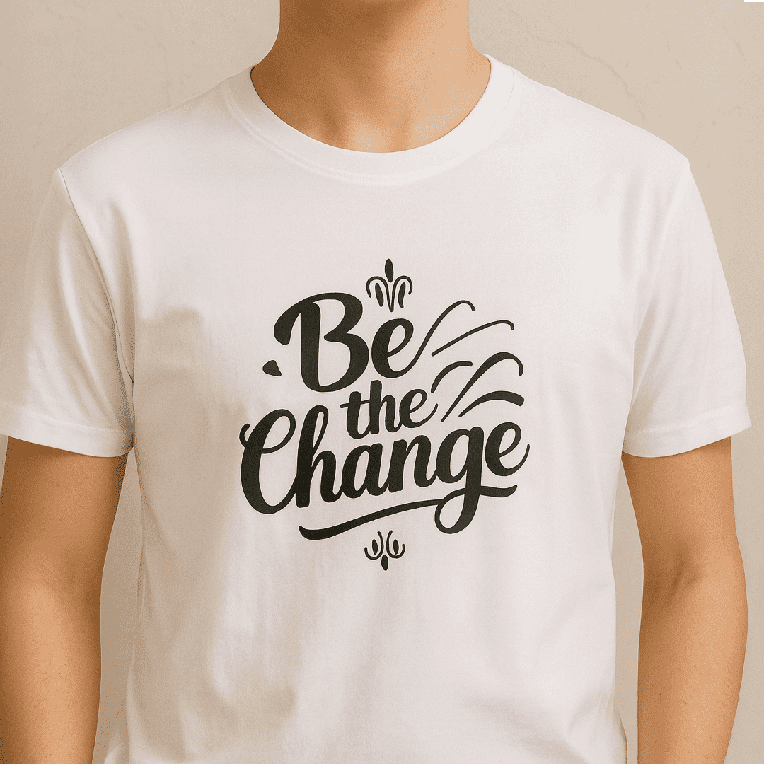 Be The Change Inspirational Unisex T-Shirt – Premium Cotton Motivational Graphic Tee