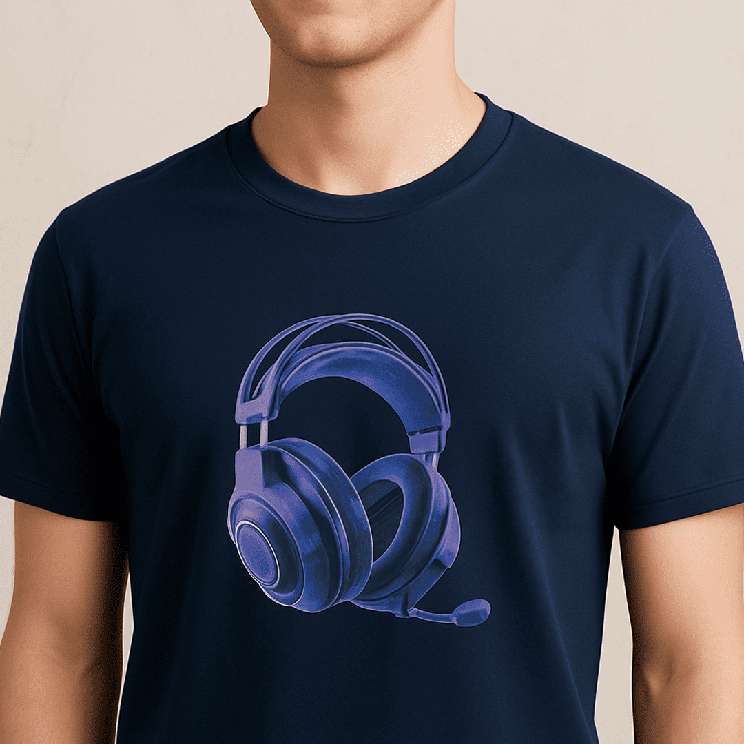 Headphone Graphic Unisex T-Shirt | Music Lover Casual Cotton Tee